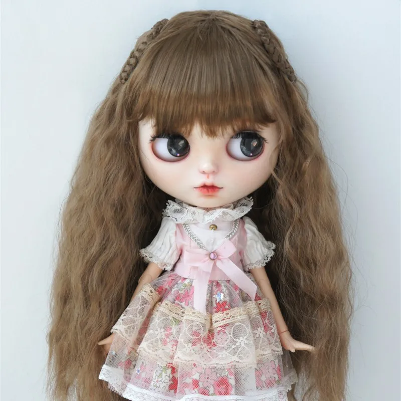 JD098 1/4 1/3 Synthetische Mohair BJD Pruiken Stevig Sobazu Pruik 7-8 inch 8-9 inch 9-10 inch 10-11 inch MSD SD DOD Qbaby Blythes Pop Haar
