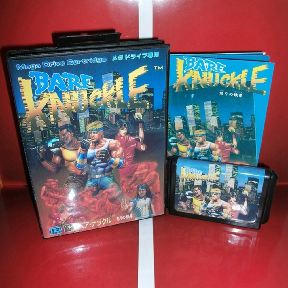 

Bare Knuckle with Box and Manual for 16 Bit Sega MD Game Cartridge Megadrive Genesis System