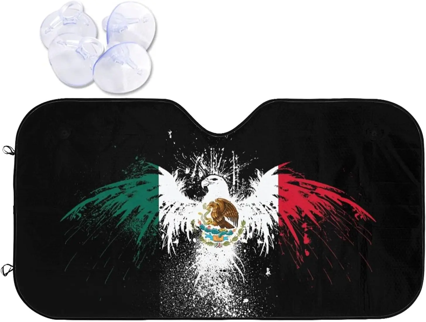 

Белоголовый орел Мексика Флаг Переднее лобовое стекло автомобиля Sun Sha, Auto Sunsha Для автомобиля Грузовик SUV - Блоки УФ-лучей Солнцезащитный козырек