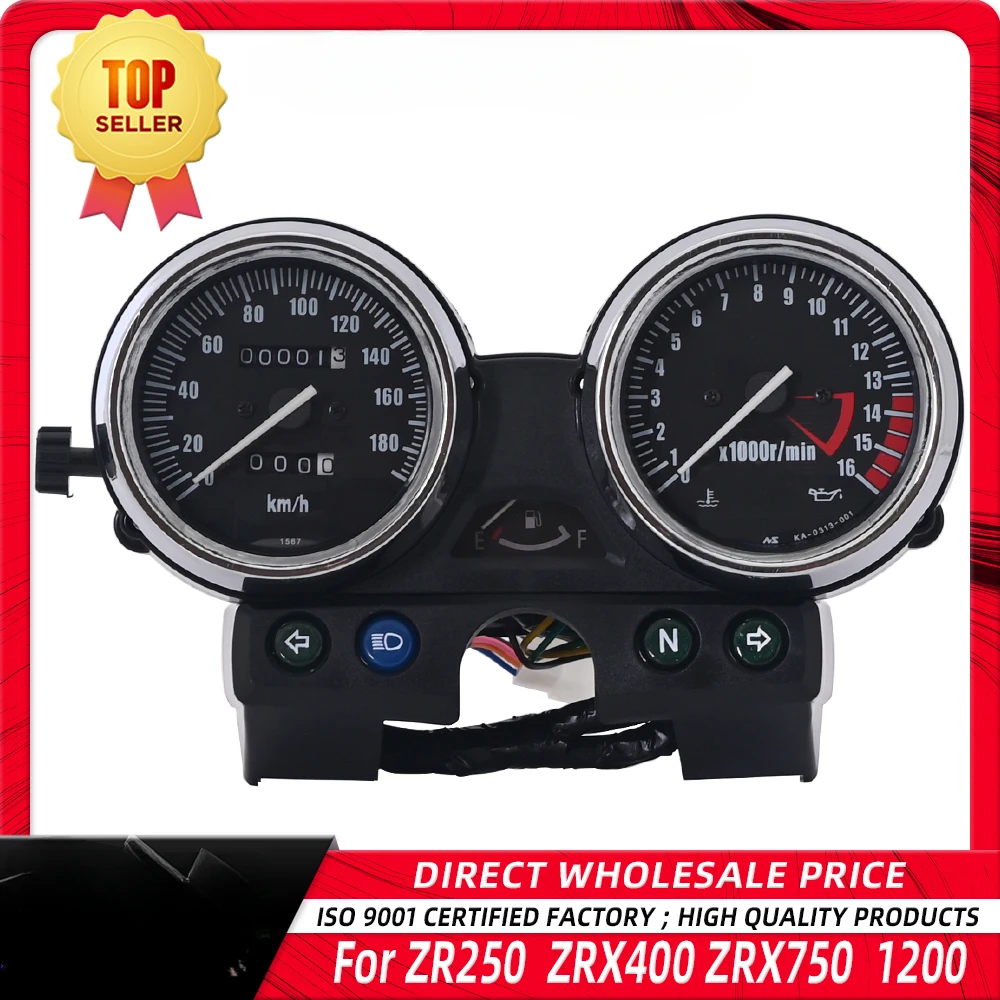 

CVK instrument assembly gauges meter cluster speedometer odometer tachometer For KAWASAKI ZR250 Balius ZRX400 ZRX 750 1100 1200