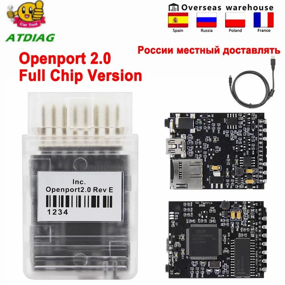 Tactrix Openport 2.0 ECU FLASH open port 2.0 Auto Chip Tuning OBD 2 OBD2 Car Diagnostic Tool For Mercedes-Benz J2534 Scanner