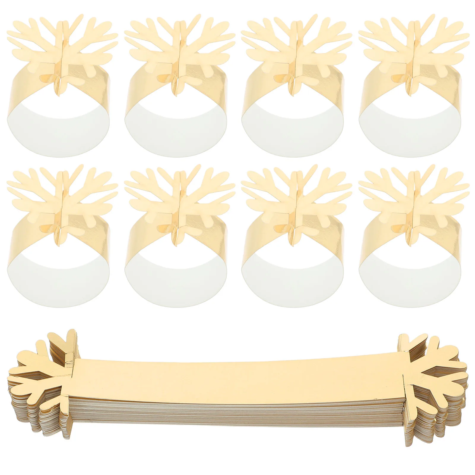 

50 PCS Napkin Ring Decor Wedding Serviette Buckles Favor Party Christmas Napkins Xmas Rings Paper Rural