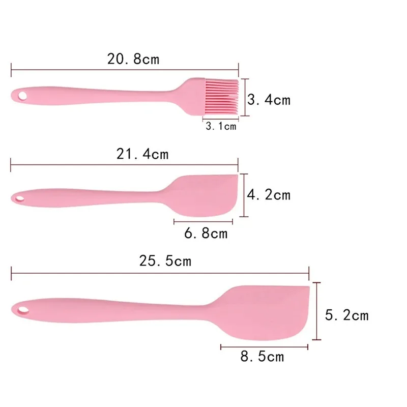 5Pcs Non-stick Silicone Baking Utensils Set Spatula Egg Beaters Shovel Brush Bakeware CookingTools Set