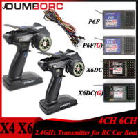 DUMBORC X6 X4 6CH 4CH 6 Channel 2.4GHz Remote Control P6FG X6DCG Gyro Receiver Transmitter for 1/10 1/8 RC Car Boat Axial SCX10