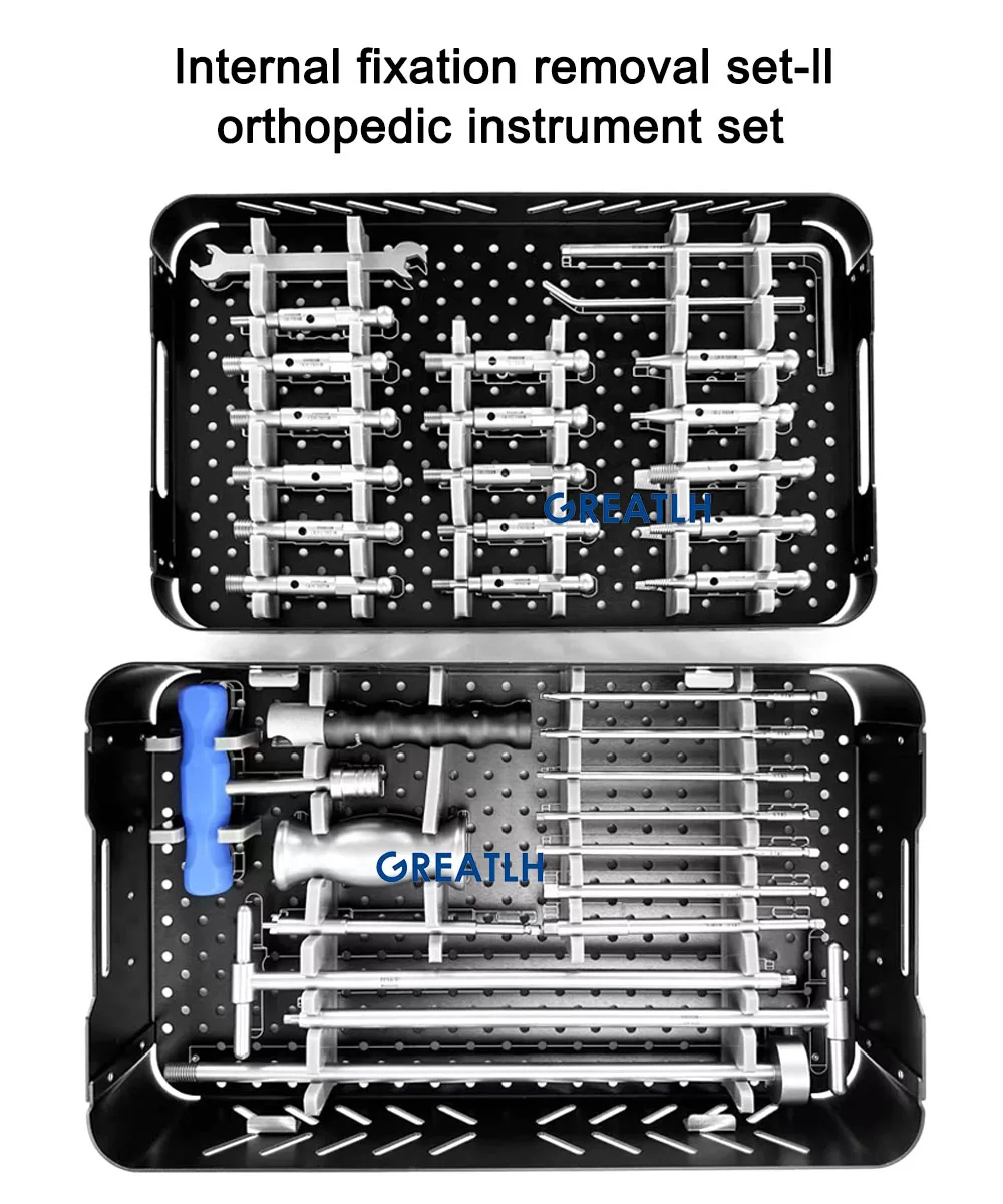 1set Internal Fixation Removal Instrument Set with Box PFNA Blade Driver Hex Screwdriver Orthopedic Instrument