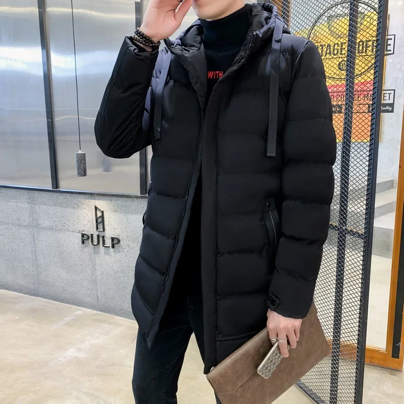 

Padded jacket men's winter thickened casual hooded padded jacket dad padded jacket warm jacket men winter jacket men