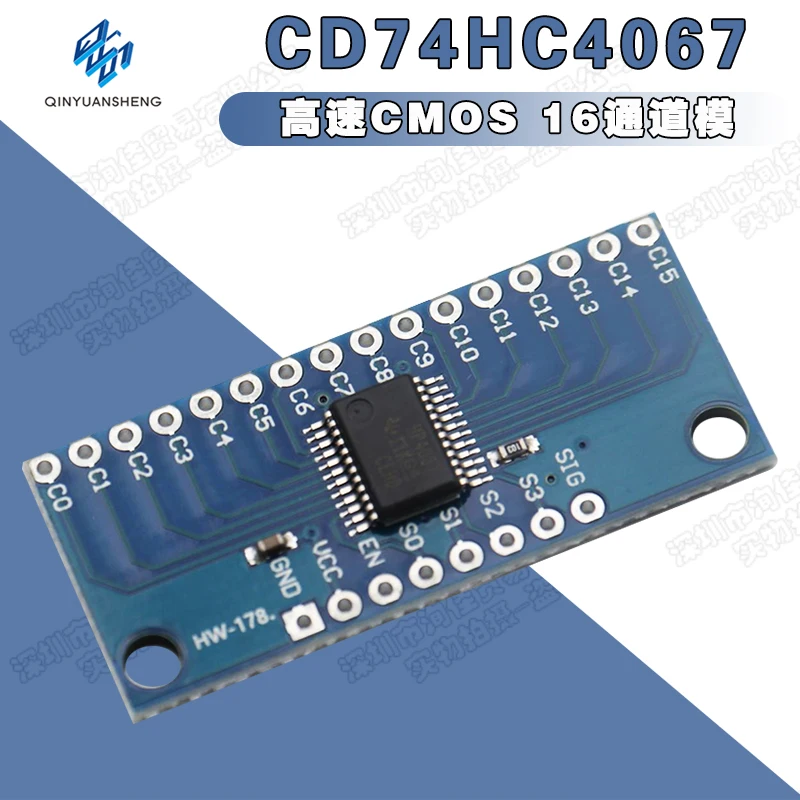 

10PCS/CD74HC4067 high-speed CMOS 16-channel analog multiplexer Analog/Digital