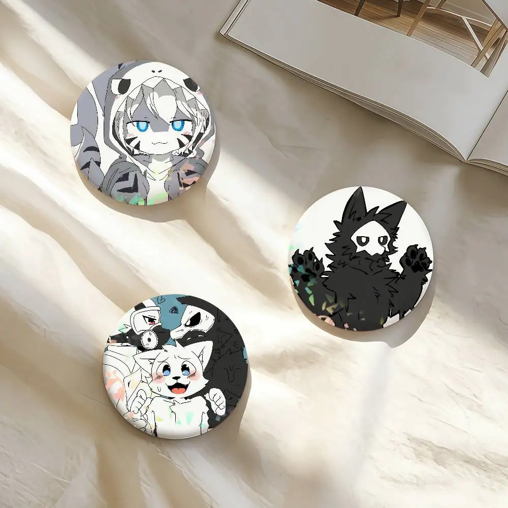 Changed Puro Game furry Shark cat Laser Badge Pins Handmade Brooches for Backpack Gifts Bag Decor Fans Collect view 3