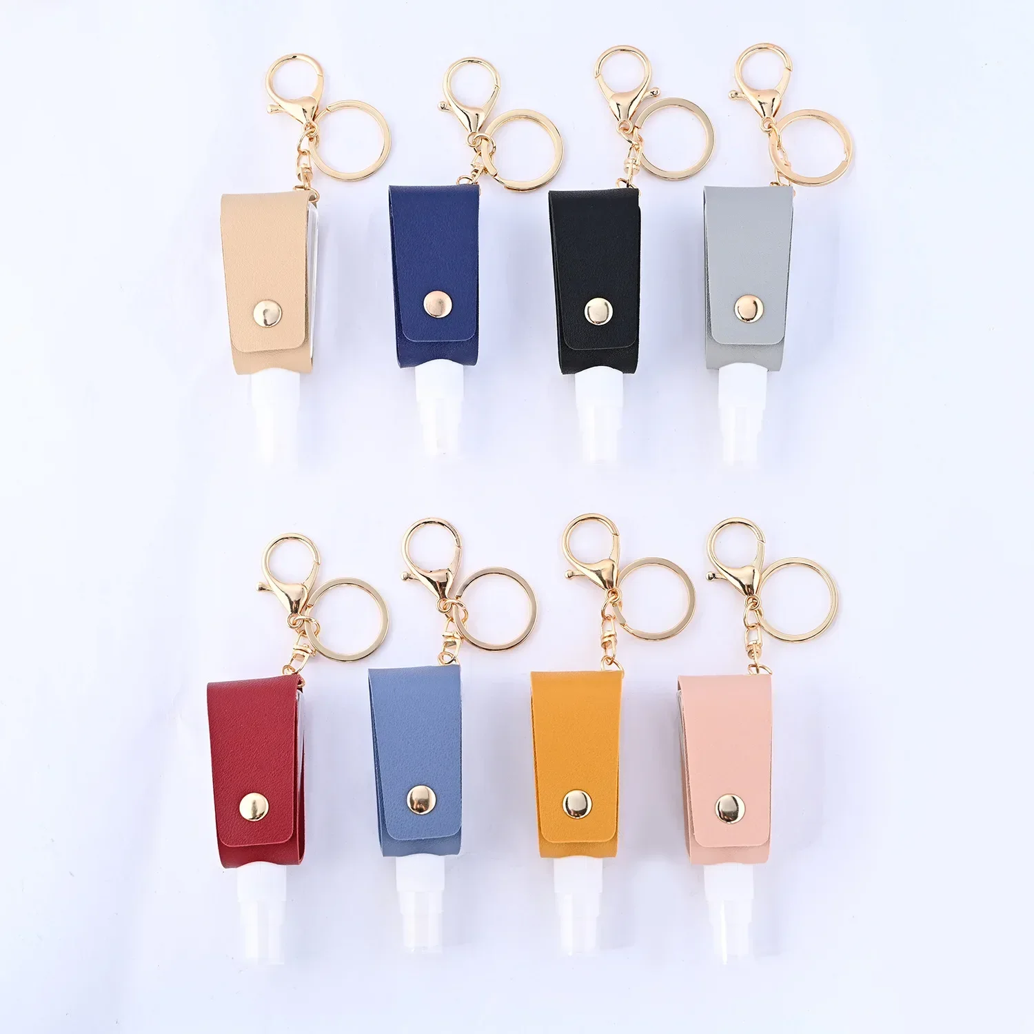 30ml Hand Sanitizer Dispenser Magic Disinfectant Portable Bottle PU Leather Case Keychain Mini Soap Dispenser Outdoor