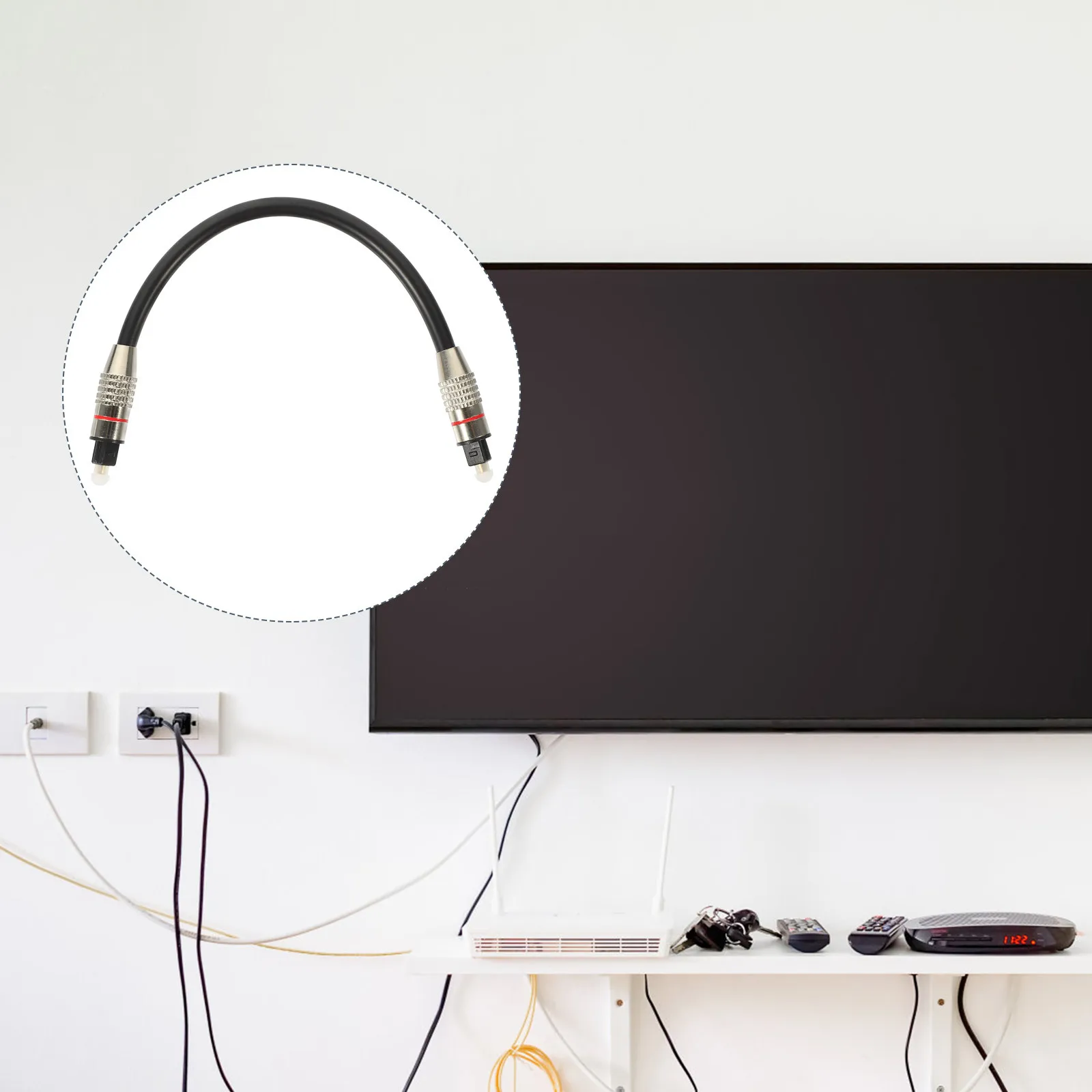 

0. Audio Optical Cable Optical Audio Cable for Sound Bar Home Entertainment System High Strength Bend Resistant