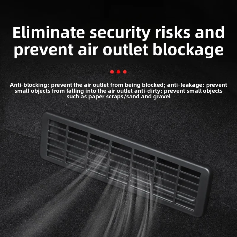 Under Seat Vent Cover for Tesla Model Y Juniper 2025/2026 Air Conditioner Outlet Protector Grille Dust & Debris Blockage