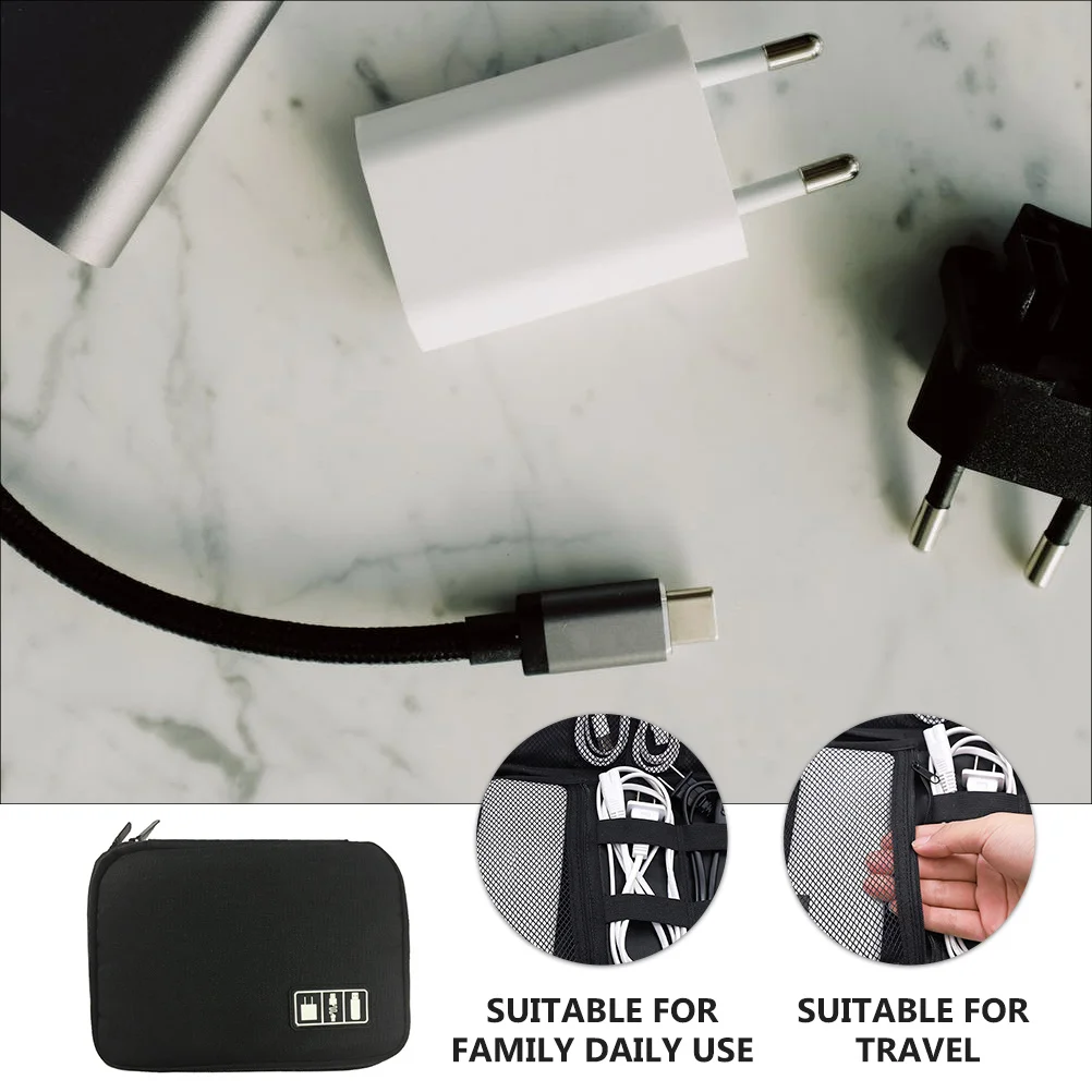 

Waterproof 300D Oxford Cloth Digital Accessory Bag Multi-Compartment Storage Pouch for Cables Earphones Travel Organizers