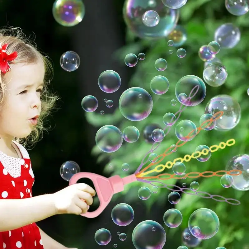 Bubble Wands For Kids 32 Hole Cartoon Bubble Wand Portable Bubble Toy Party Favors Colorful Summer Toy For Birthday Wedding