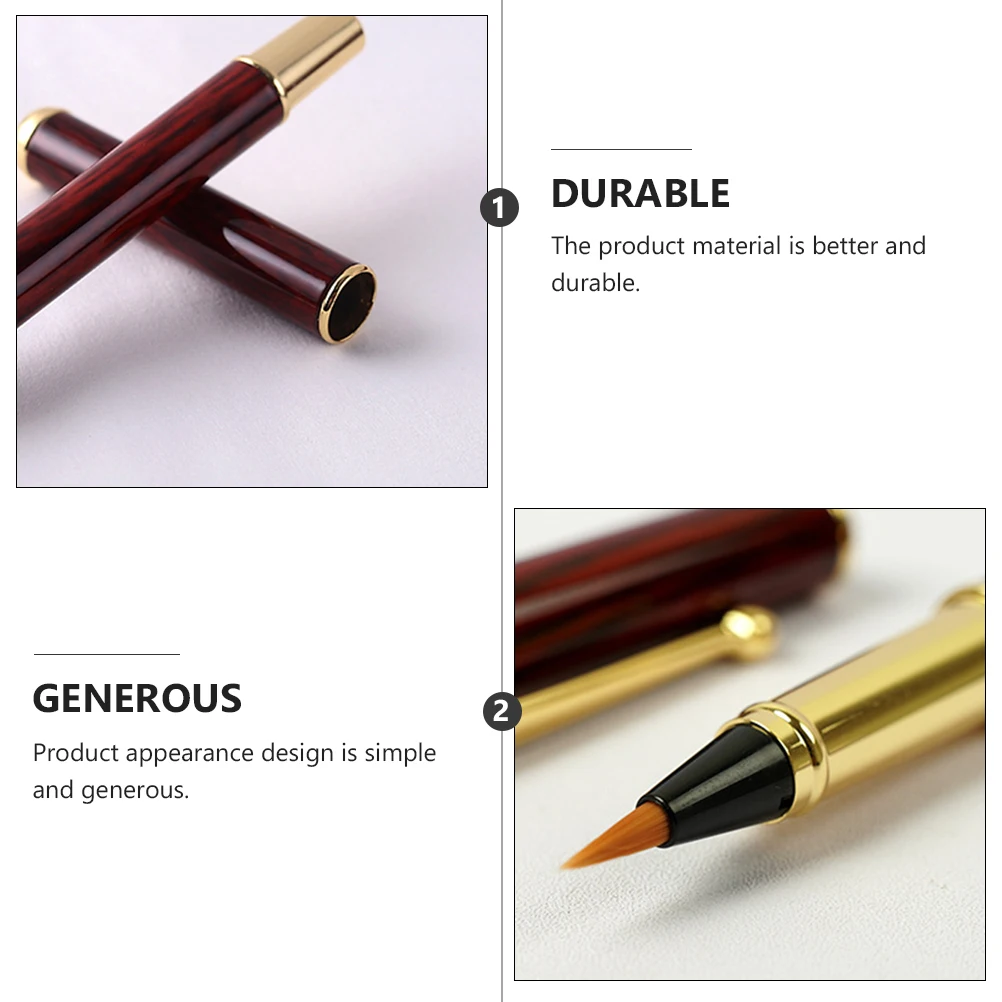 

1pc Fountain Brush Compact Tip Sketch Drawing Pen Refillable Ink Fountain Pen Brush Signature Portable Writing Tool