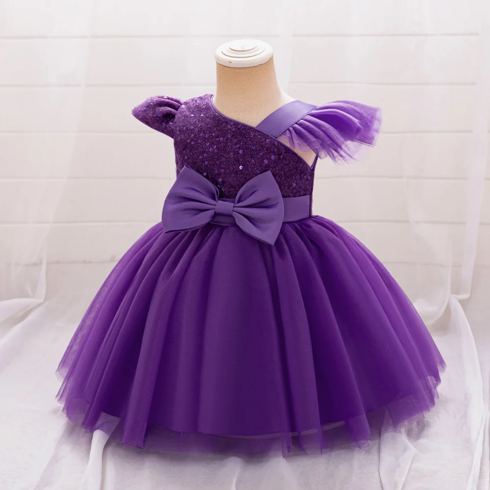 Newborn Fisrt 1st Birthday Tutu Dress For Baby Girl Clothes Sequin Princess Dress Girls Dresses Lace Baptism Party Gown 0-2 Year