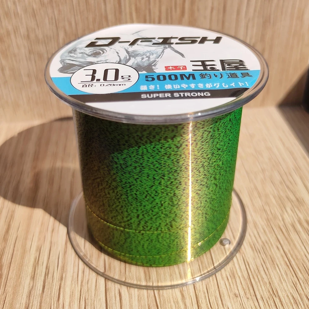 Sedal de pesca Invisible superfuerte, 500M, revestimiento de nailon, línea líder de fluorocarbono, señuelo de pesca en el mar, accesorios de pesca