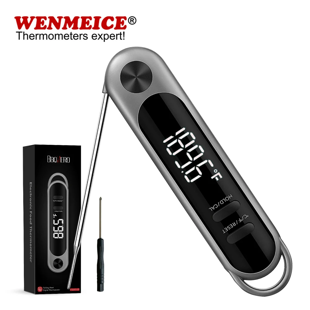 

WENMEICE Instant Read Digital Meat Food Thermometer Waterproof Kitchen Cooking Kitchen Oven BBQ Baking Fry Thermometer