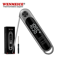 WENMEICE Instant Read Digital Meat Food Thermometer Waterproof Kitchen Cooking Kitchen Oven BBQ Baking Fry Thermometer