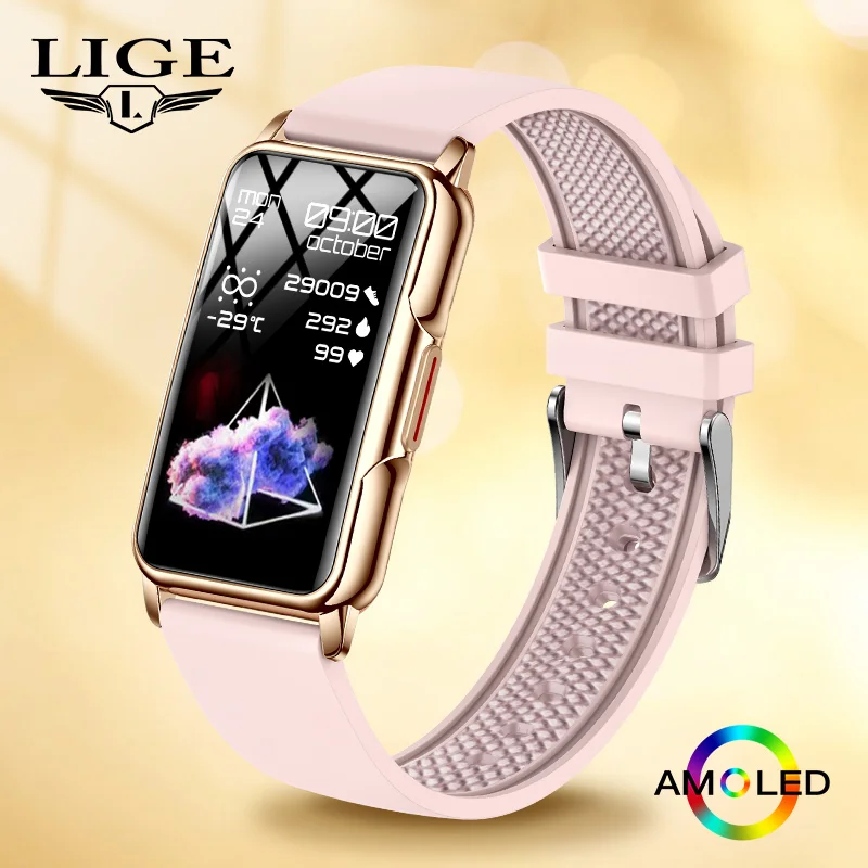 

Модный умный браслет LIGE, женские умные часы, мужские умные часы с монитором сердечного ритма, водонепроницаемые спортивные фитнес-часы для женщин, умные часы для Android IOS