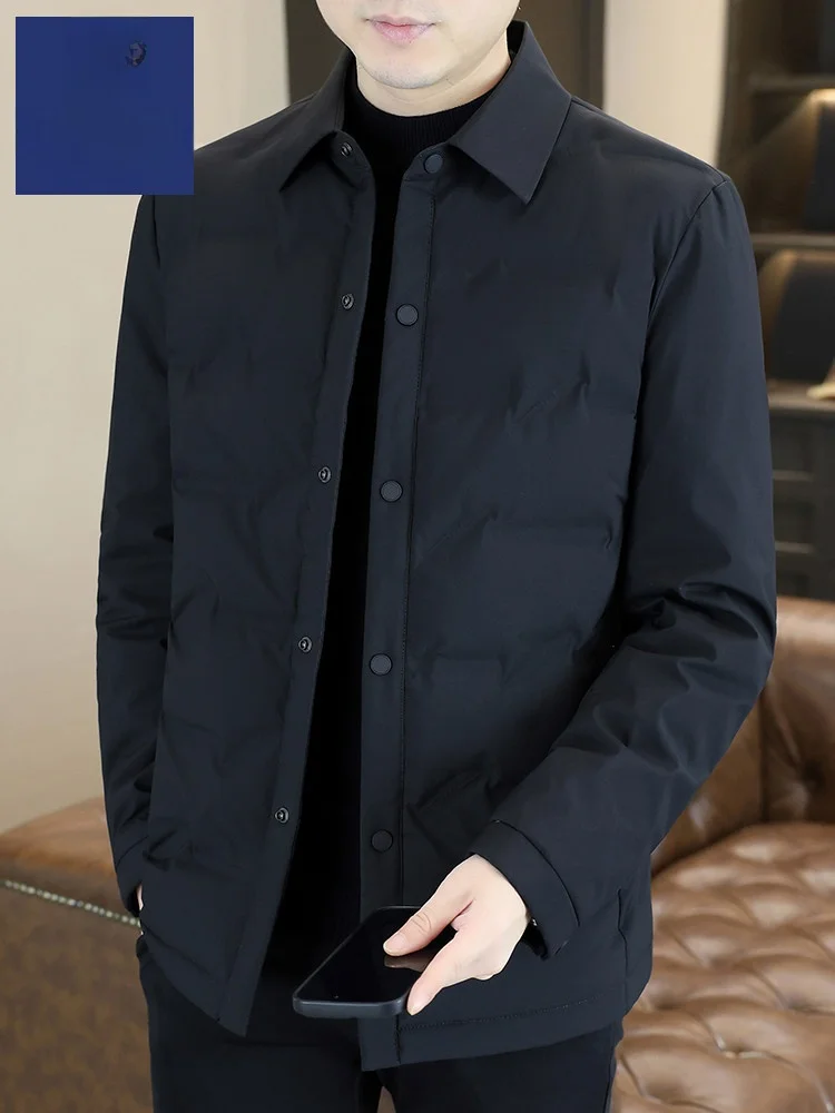 

Мужская легкая куртка Pierre Cardin с гусиным пухом, осенне-зимняя, повседневная, деловая, элитная верхняя одежда, модная городская, из полиэстера.