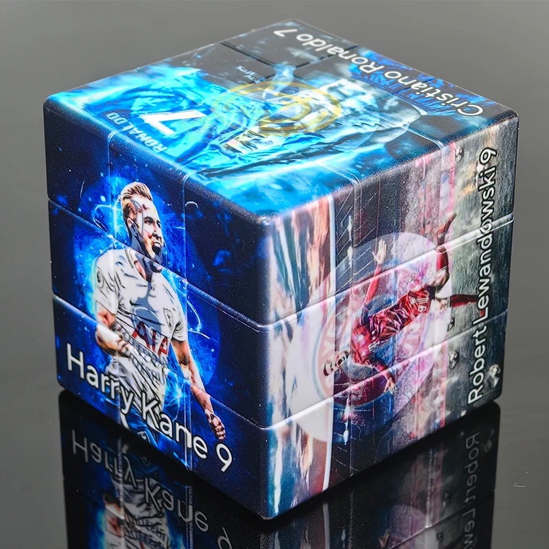 3x3x3 キューボ 3D 印刷サッカー選手 3x3 マジックスピードキューブトルネードパズルフィジェットおもちゃ子供のギフト