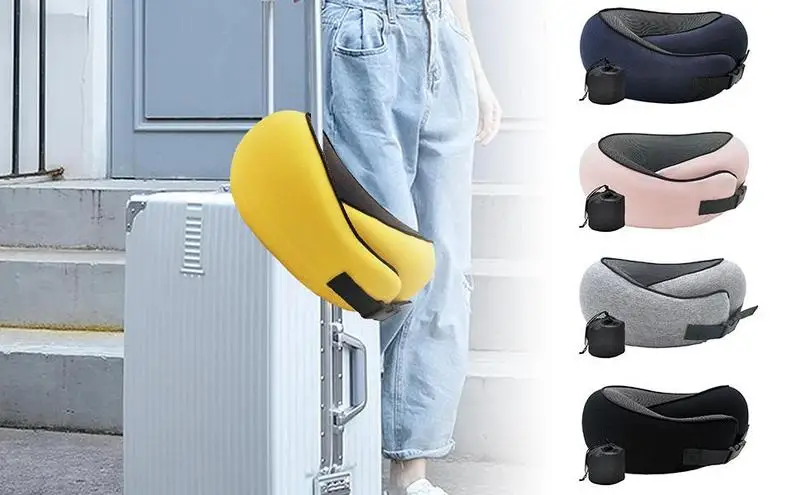 Neck Pillows for Travel Inflatable Air Foam Travel Pillow Headrest Neck Support Cushions for Neck Office Rest bus Nap Pillows