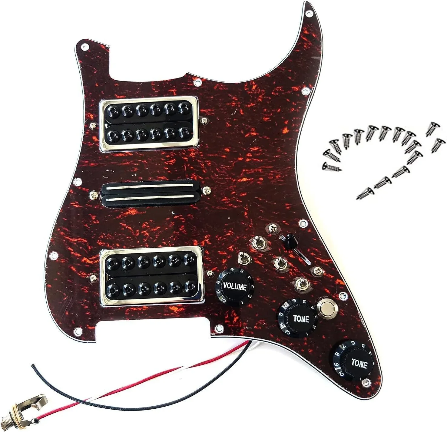 Prewired Loaded ST Pickguard With Coil Splitting HSH Humbucker Pickups Set Kill Switch For ST Electric Guitar