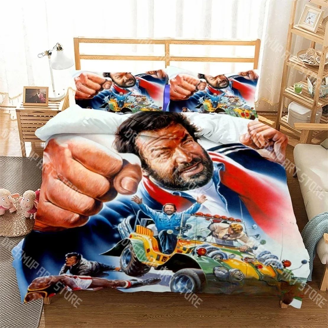 3D Printed Film Bud Spencer Terence Hill Bedding Set for Boys Girls Duvet Cover Twin Queen King Full Single Double Sizes
