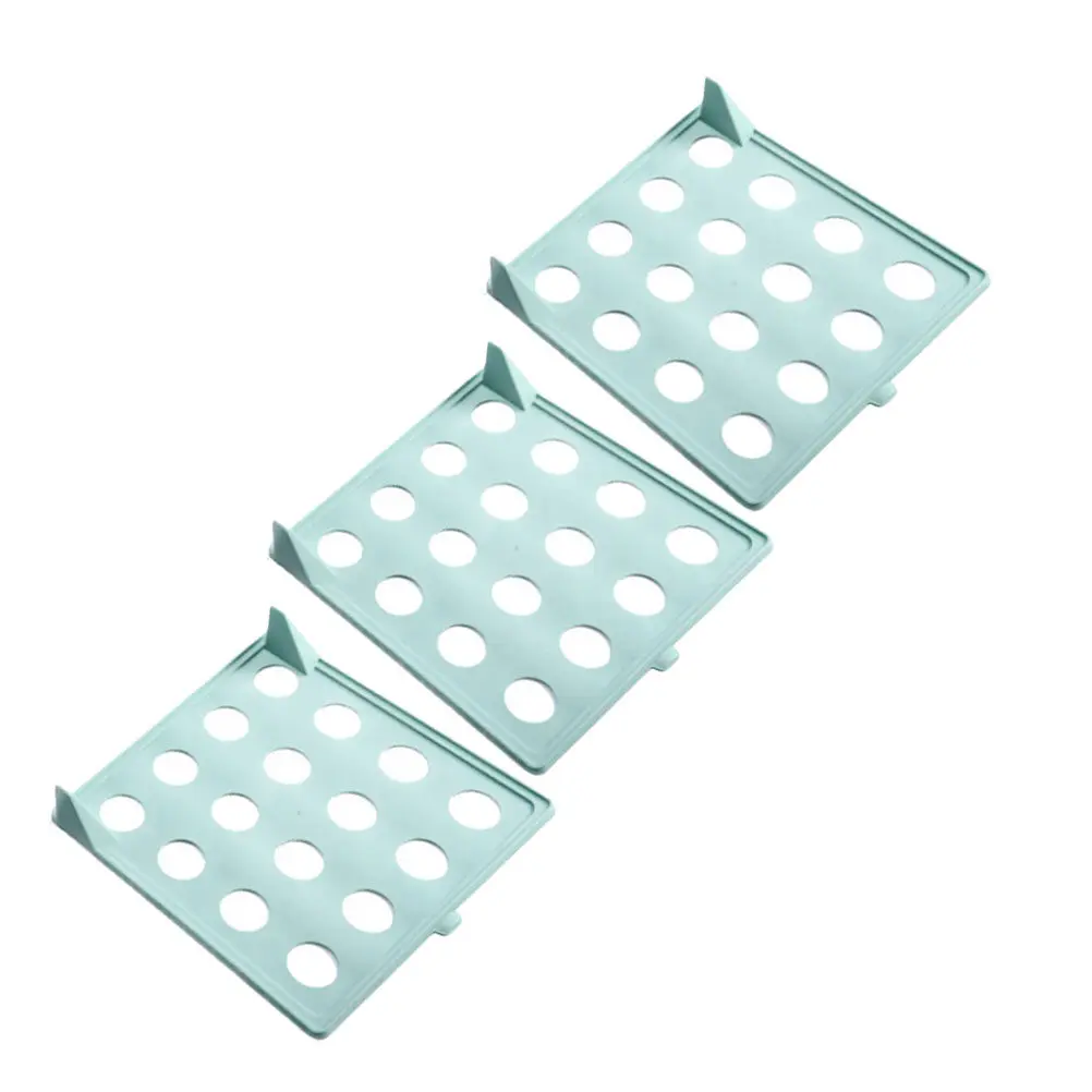 3Pcs Clothes Folding Board Plastic Garments Organizer Green Size M Efficient Laundry Folder T-Shirt Pants Towels Anti-Wrinkle