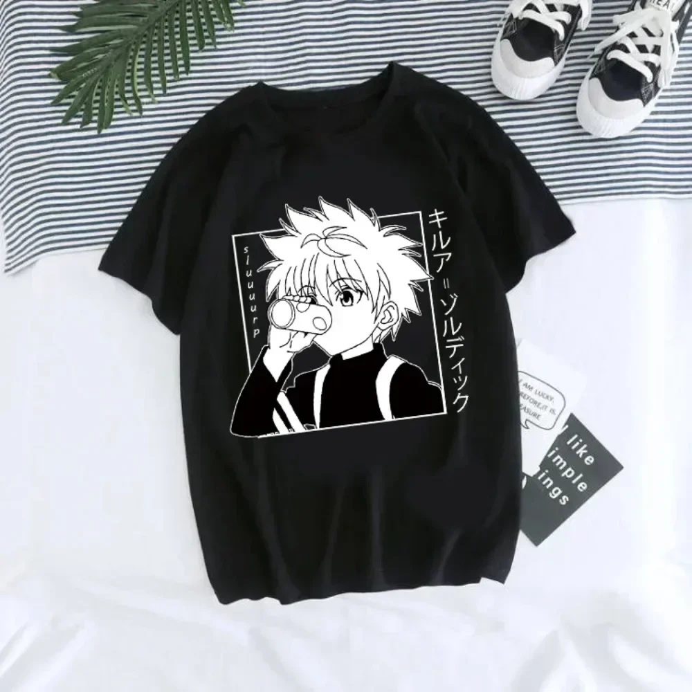 Anime Hunter X Hunter T-shirt Japan Manga Hisoka Killua Zoldyck Kawaii Funny T Shirts Kurapika Devil Eye Short Sleeve Tee Tops