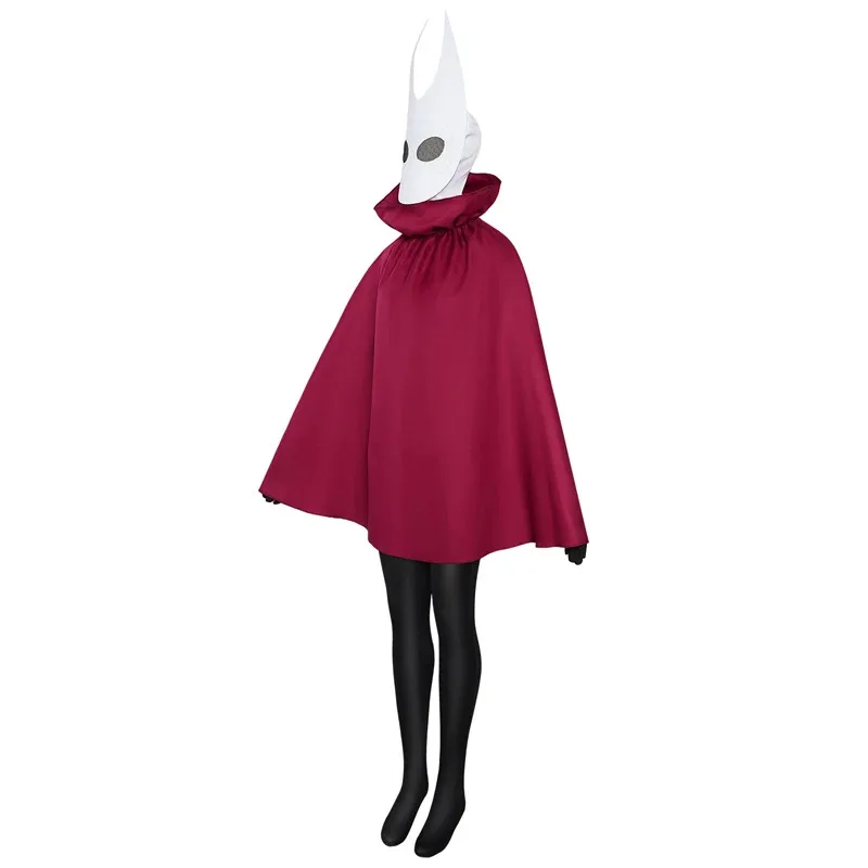 أزياء الهولو نايت الأميرة الدبور التأثيرية للبالغين والأطفال Silksong Ghost Cape بذلة قناع الهالوين للأطفال عباءة الزي
