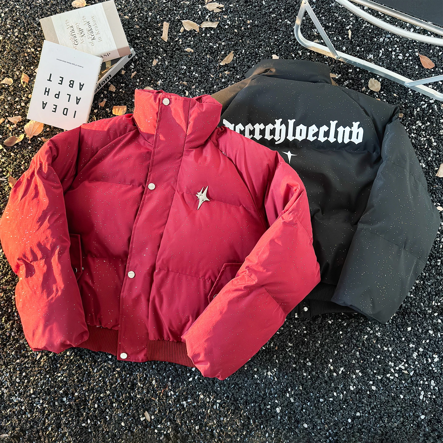 

Warm American Sle Men's Cotton Jaet Hooded Stand Collar Thiened Casual Outerwear for Youth Couples Winter Coat