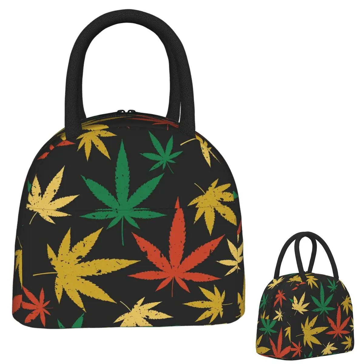 

Cannabis Seamless Insulated Lunch Bag for Women Children Leakproof Food Boxes Thermal Lunch Box Tote
