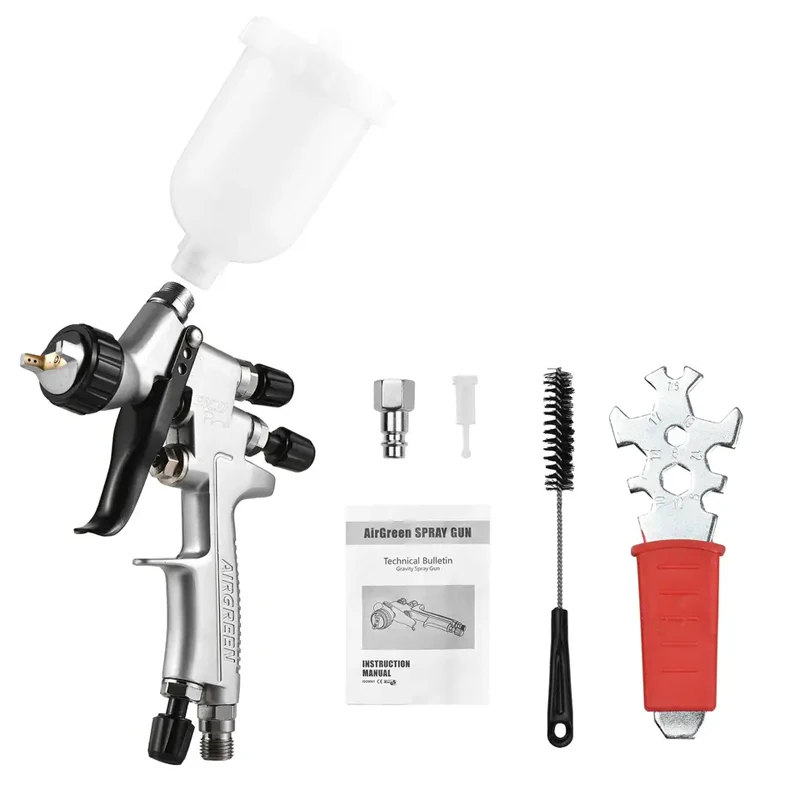 Imagem -06 - Mini Pulverizador Pneumático do Equipamento da Pintura ar Verde Profissional Lvmp Automotivo Mini Luz do Pulverizador Venda Superior Hvlp