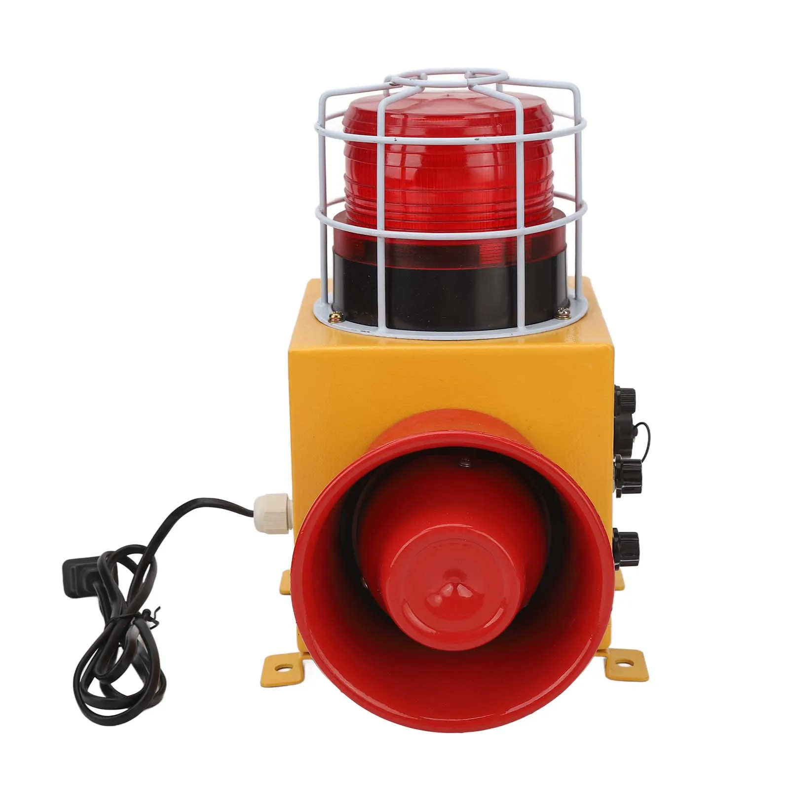 إنذار الصوت والضوء الصناعي بحد أقصى 130 ديسيبل 9 نغمات ضوء تحذير عالي السطوع صفارة إنذار مقاومة للماء