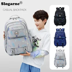 2024 New Primary School Students Casual Schoolbag Boys Junior High School Backpack Kids Oxford Waterproof Schoolbags Men Bagpack