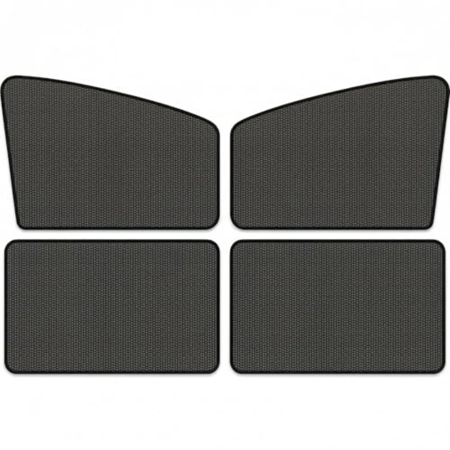 

Car Window Sunshade Curtains - 4-Pack Car Privacy Curtains - 100% Blackout Window Cover and UV Protection - Magnetic Side ow Su