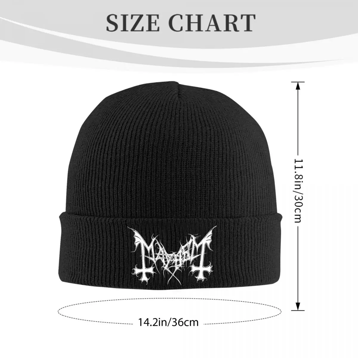 Mayhem Noorwegen Band Beanie Hoeden Straat Y2K Caps Mannen Vrouwen Gym Breimuts Winter Aangepaste Elastische Beanie Hoed