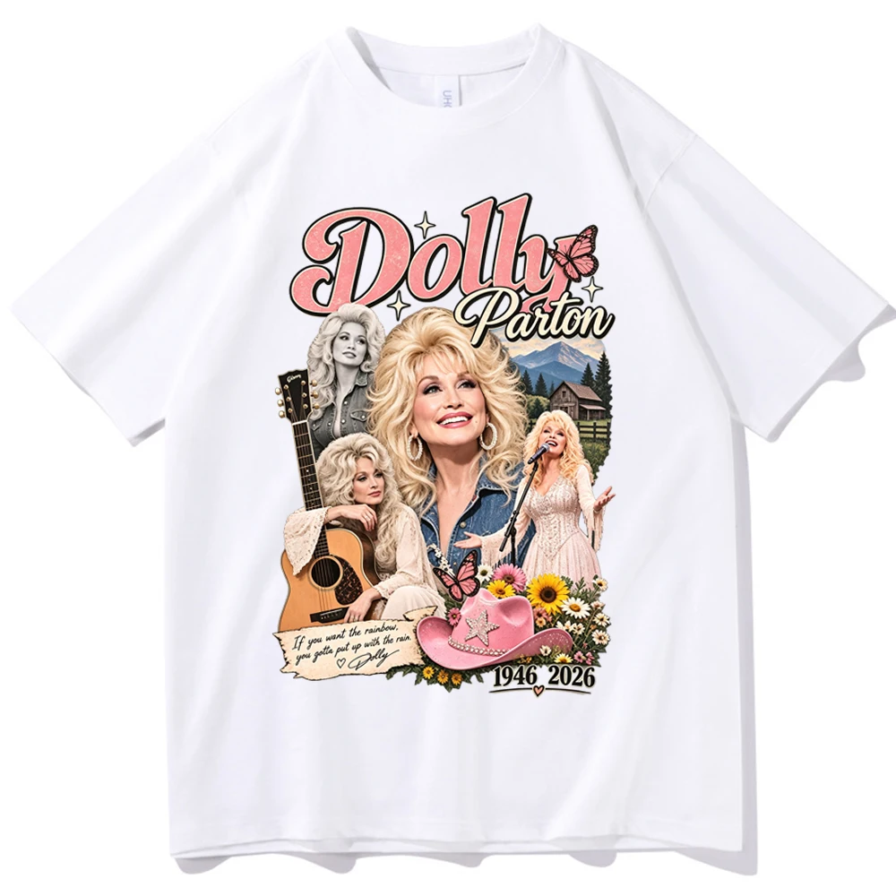 Dolly Parton Memorial T-shirt Man Woman Harajuku Short Sleeve O-neck Casual Shirt