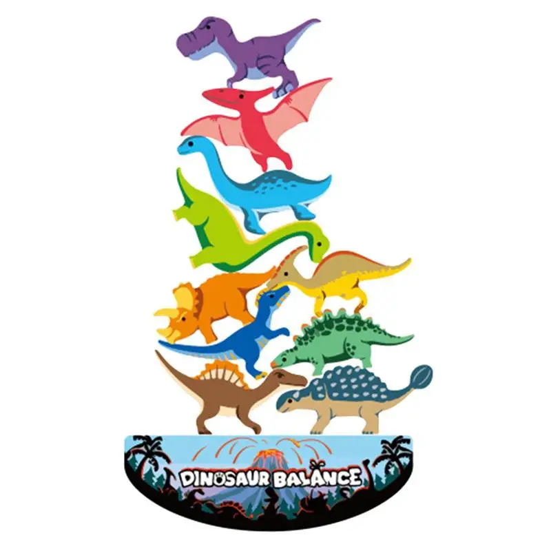 Dinosaur Stacking Toy Building Blocks Dinosaur Building Blocks Toy Portable Dinosaur Toys Balance Competition Game For Girls