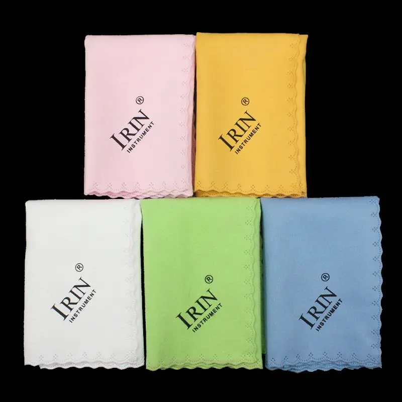 5pcs Microfiber Cleaning Polishing Polish Cloth for Musical Instrument Guitar Violin Piano Clarinet Trumpet Sax Universal