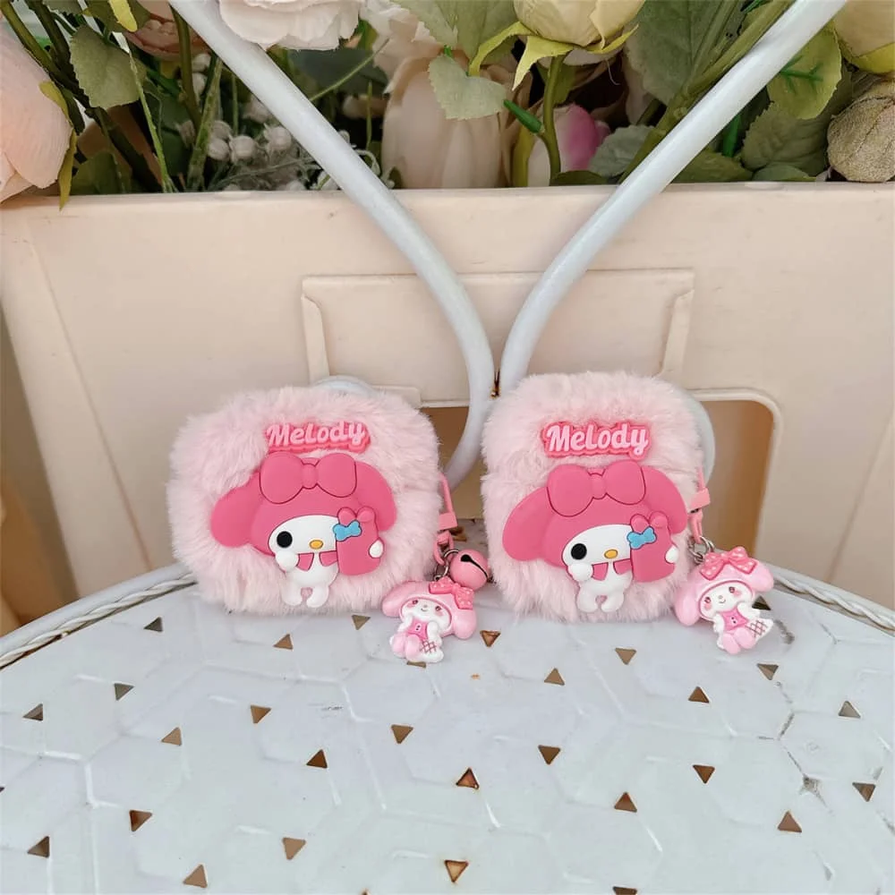 جراب سماعة أذن لسماعات AirPods Pro ، كرتون لطيف ، دور أنيمي ، لحن ، حافظات سماعات أذن لسماعات Air Pods 1 ، 2 ، 3 ، غطاء واقي ناعم من القطيفة