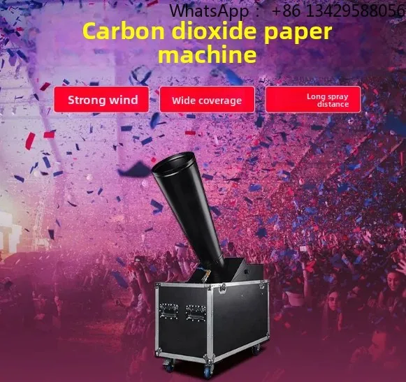 Confetti Cannon CO2 Confetti Blaster Machine Remote Rainbow Paper Shooter for Stage Event Celebration Jet 5 Meter