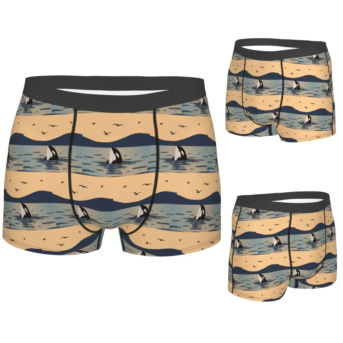

Трусы-боксеры, шорты Killer Whale Orca, мужские трусы, удобное нижнее белье для мужчин, подарки бойфренду