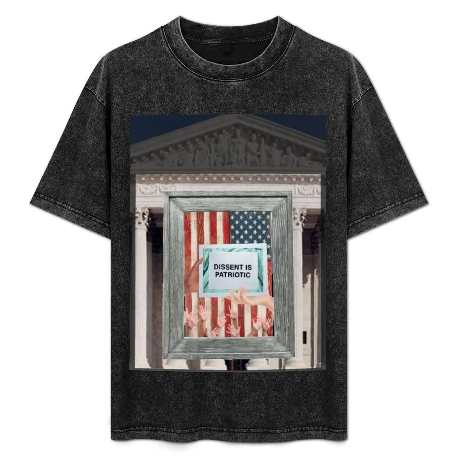 

dissent is patriotic T-Shirt cotton man t-shirts boys animal print oversized vintage graphic tee mens t shirts