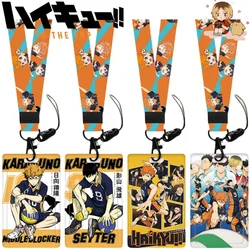 Haikyuu!! Documents Ferrule Lanyard Holder Student ID Access Control Metro Bus Meal Card Mobile Wallet Pendant Holiday Gifts