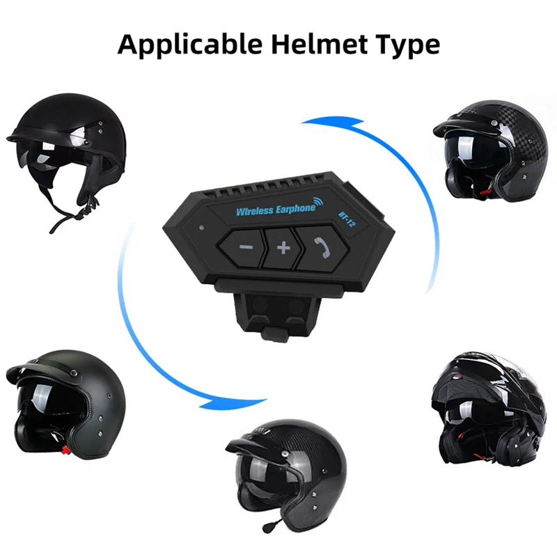 -WSFS Motorcycle Helmet Headset Wireless Bluetooth Hands Free Call Kit For Moto Earphone