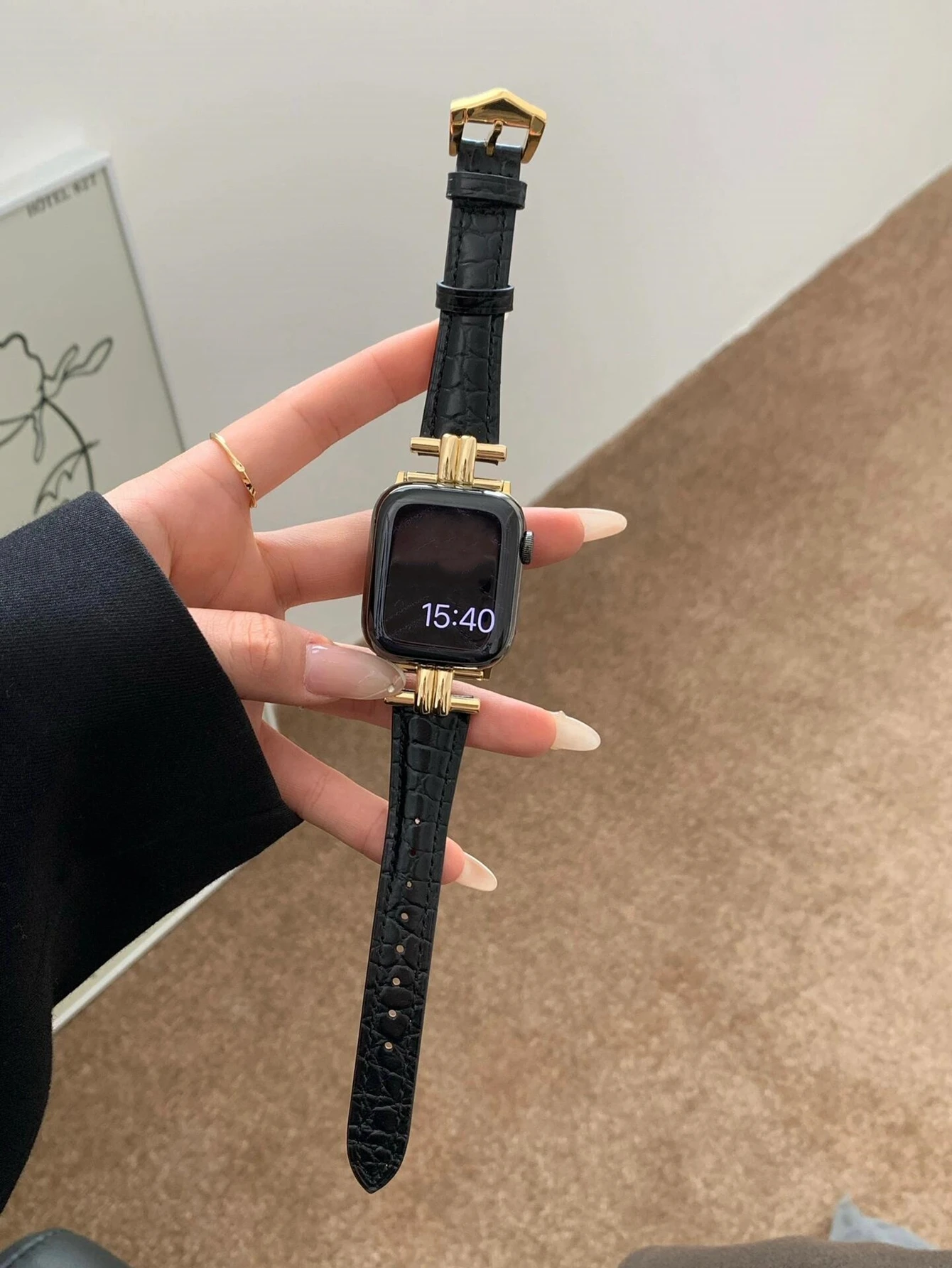 Leather loop Correa For Apple Watch band 11/10/9/8/7/6/5/4/3 38mm 40mm 41mm 42mm 44mm 45mm 46mm 49mm Strap image 3