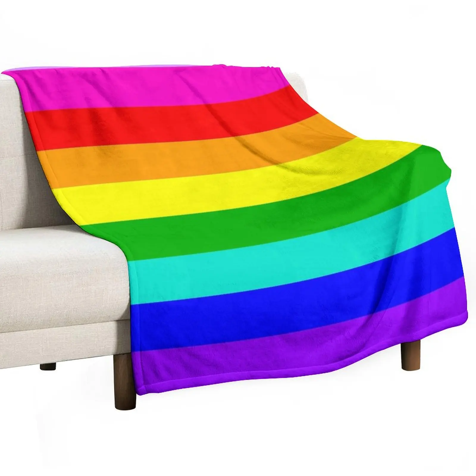 

Gilbert Baker 9 Stripe Rainbow Pride Flag Throw Blanket Summer Blankets For Bed Softest Blankets