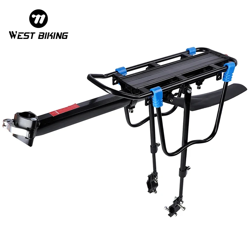 

WEST BIKING MTB Bike Racks with Fender Aluminum Transport Rear Bicycle Rack 55*14.5 cm Cycling Cargo Shelf Luggage Carrier